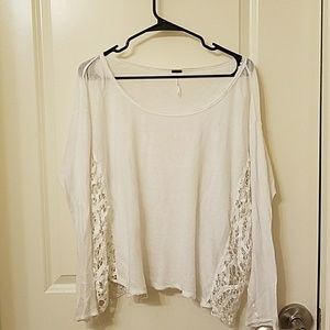 Lace cut out free people top